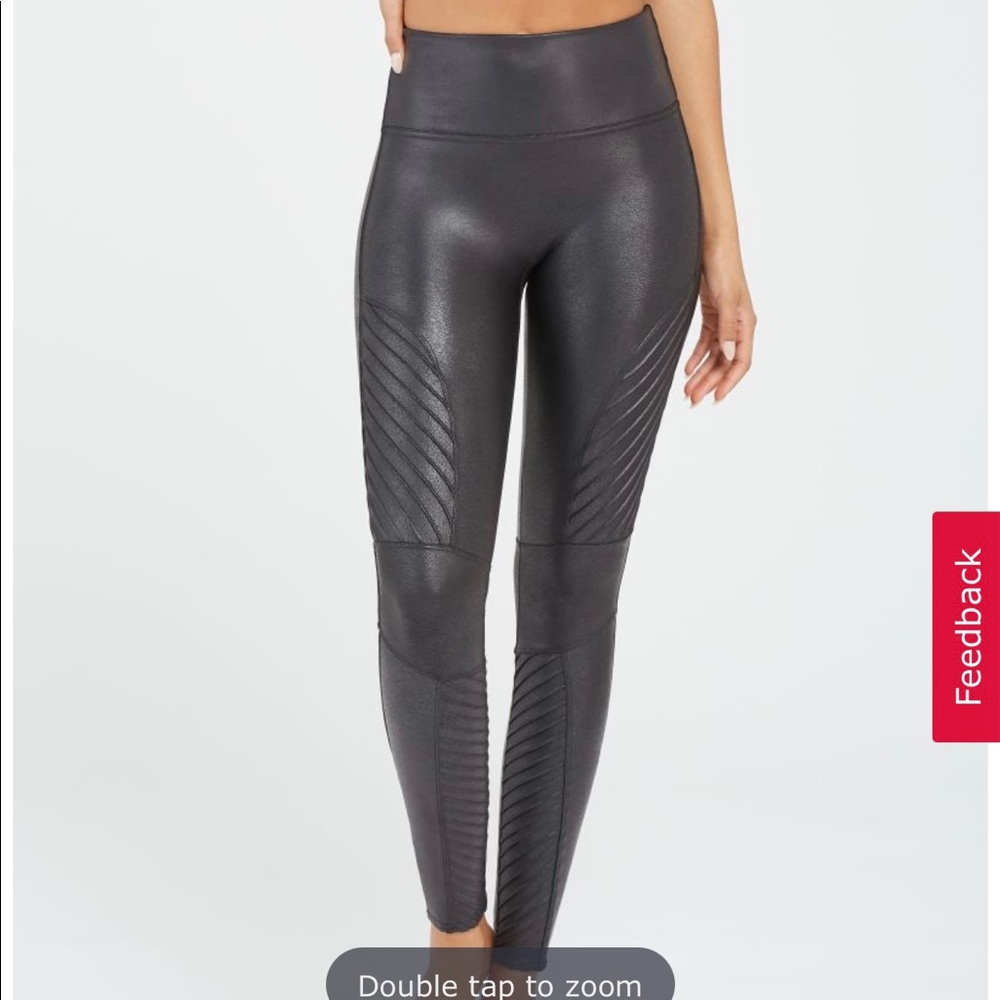 Spanx Faux Leather Motto Leggings
